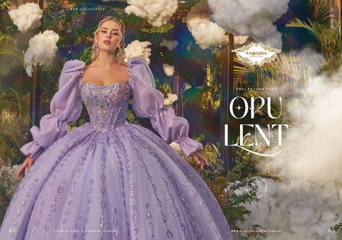 Trägerloses Quinceanera-Kleid mit Puffärmeln von Ragazza EV53-653