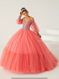 Quinceanera-Kleid mit Puffärmeln von House of Wu 26012