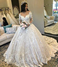 NumberSea Abito da Sposa a Pallone con Maniche Lunghe e Gonfie
