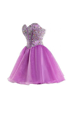 Lila Sweetheart Homecoming Kleid Cocktailkleid Ballkleid PG049