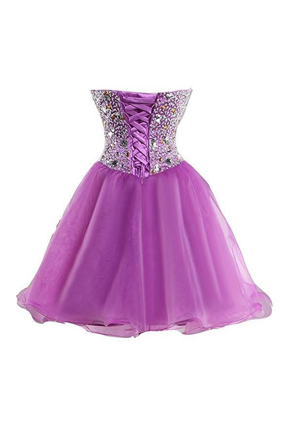 Purple Sweetheart Homecoming Dress Cocktail Dress Prom Dress PG049