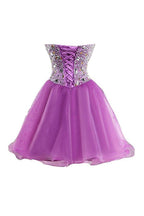 Purple Sweetheart Homecoming Dress Cocktail Dress Prom Dress PG049