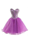 Robe de bal Purple Sweetheart Robe cocktail Robe de bal des finissants PG049