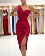 Rote Abendkleider kurz | Einfaches Cocktailkleid