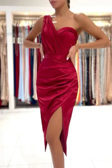 Rote Abendkleider kurz | Einfaches Cocktailkleid