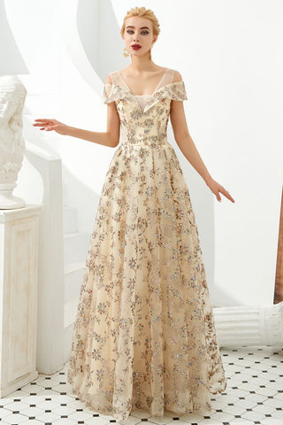 Romantisches Blumenkleid mit kurzen Ärmeln, A-Linie, für Frühling, Abendparty, bodenlanges Tanzkleid