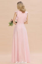 Romantic Sleeveless aline Bridesmaid Dress Garden Floor Length Simple Wedding Dress