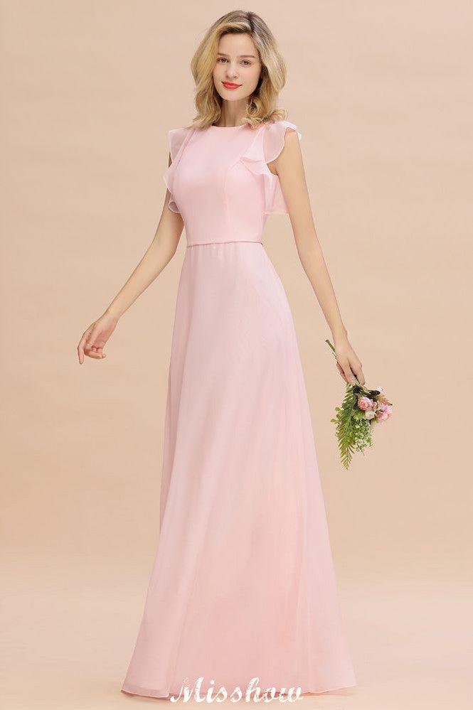 Romantic Sleeveless aline Bridesmaid Dress Garden Floor Length Simple Wedding Dress