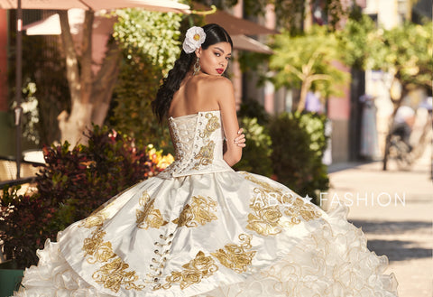 Rose Charro 2-teiliges Quinceanera-Kleid von Ragazza M45-145