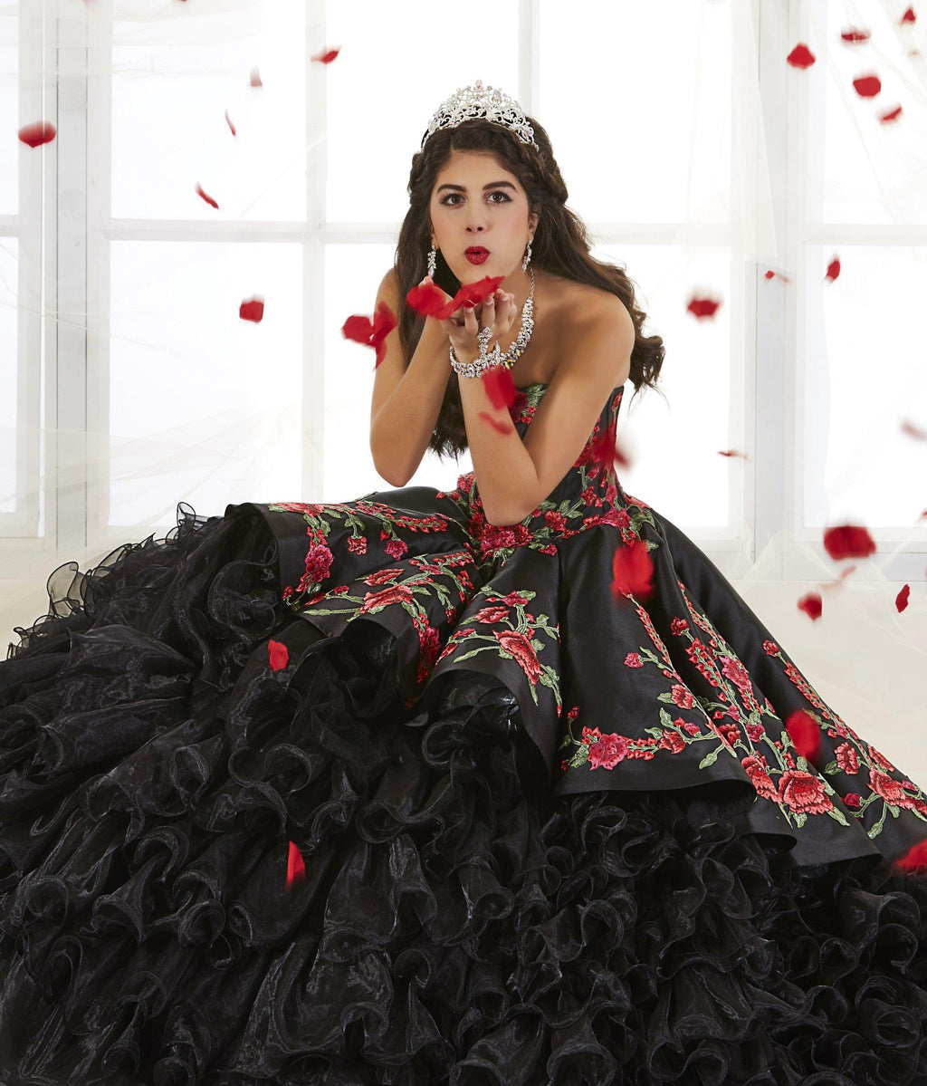Rose Charro Quinceanera Dress by House of Wu 26892