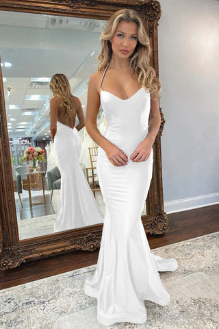 Burgundy Long Mermaid Sweetheart Backless Evening Dress