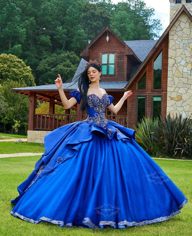 Königsblaues Quinceanera-Kleid von Ragazza D82-582