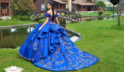 Königsblaues Quinceanera-Kleid von Ragazza D82-582