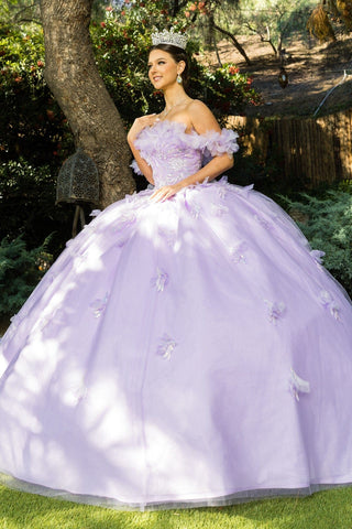 Ballkleid mit Rüschenmieder und schulterfreiem Oberteil von Cinderella Couture 8065J