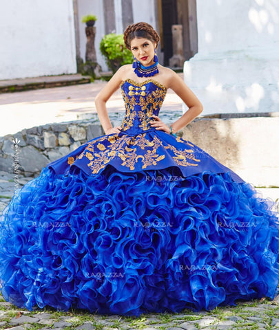 Gerüschtes Charro Quince Kleid von Ragazza M12-112