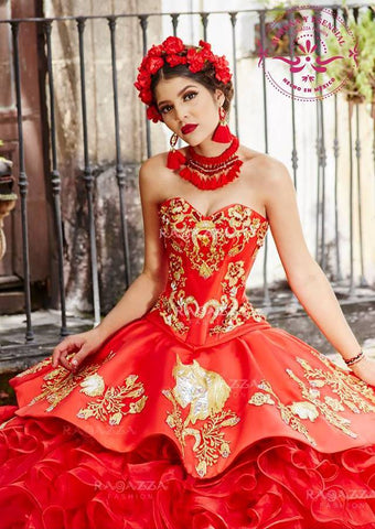 Gerüschtes Charro Quince Kleid von Ragazza M13-113