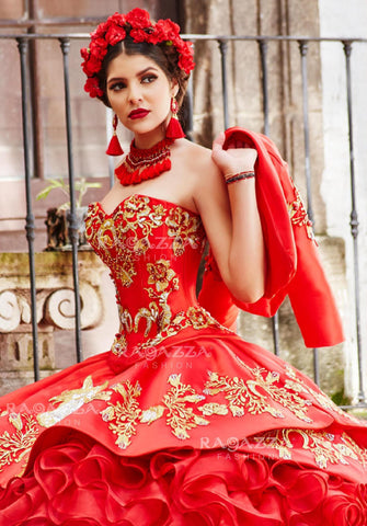 Gerüschtes Charro Quince Kleid von Ragazza M13-113