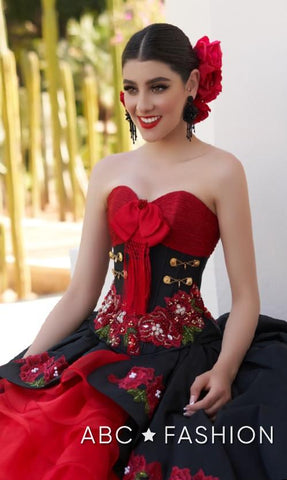 Gerüschtes Charro Quince Kleid von Ragazza Fashion M25-125