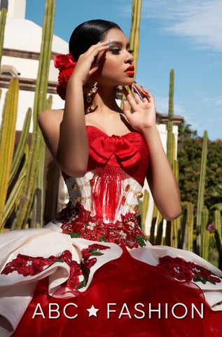 Gerüschtes Charro Quince Kleid von Ragazza Fashion M25-125