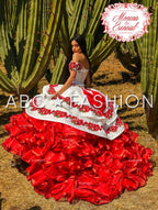 Floral Charro Quince Dress by Ragazza MV17-117