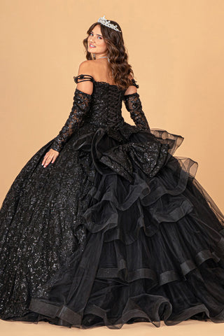 Ballkleid mit Rüschen und Blumendruck von Elizabeth K GL3072