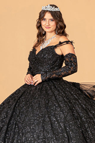 Ballkleid mit Rüschen und Blumendruck von Elizabeth K GL3072
