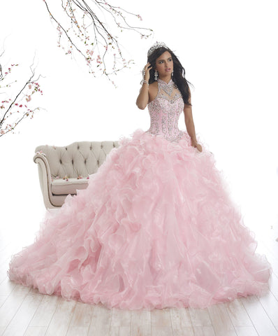Quinceanera-Kleid mit Rüschen-Illusion von House of Wu 26871