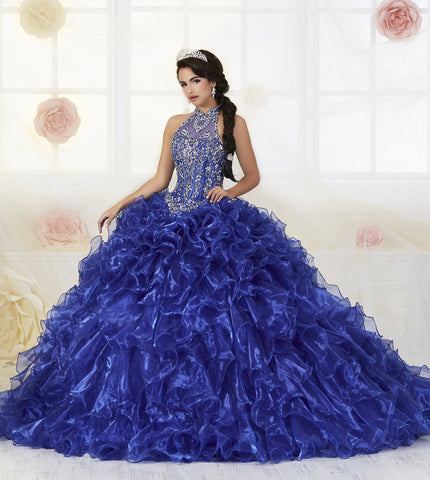 Quinceanera-Kleid mit Rüschen-Illusion von House of Wu 26871