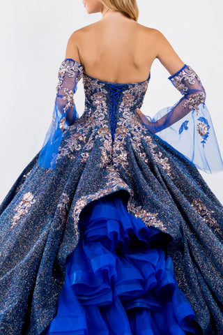 Ballkleid mit Rüschen und Metallic-Glitzer von Elizabeth K GL1912