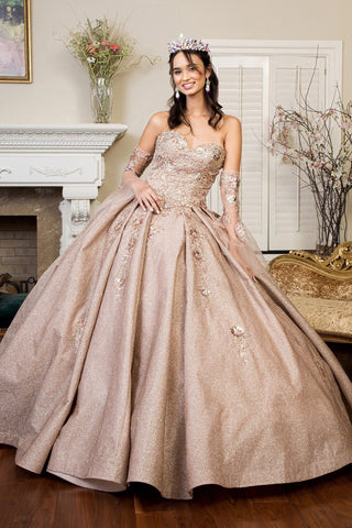 Ballkleid mit Rüschen und Metallic-Glitzer von Elizabeth K GL1912