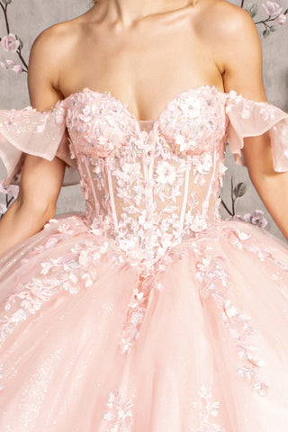 Ballkleid mit gerüschtem, schulterfreiem Korsett von GLS Gloria GL3475