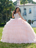 Schulterfreies Quinceanera-Kleid mit Rüschen von House of Wu 26071