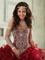 Ruffled Strapless Quinceanera Dress by House of Wu 26833