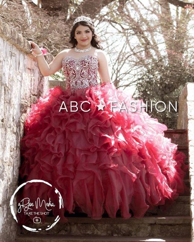 Ruffled Strapless Quinceanera Dress by House of Wu 26833