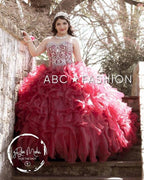Ruffled Strapless Quinceanera Dress by House of Wu 26833