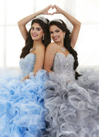 Ruffled Strapless Quinceanera Dress by House of Wu 26833
