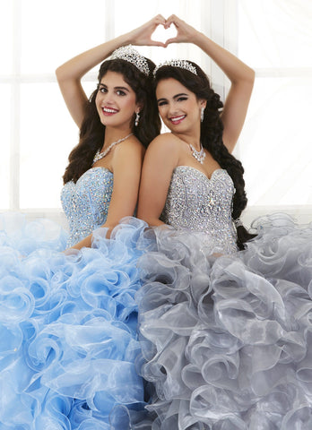 Trägerloses Quinceanera-Kleid mit Rüschen von House of Wu 26833