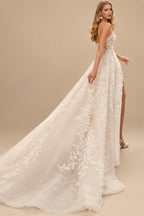 Rutipo As Picture Ball-Gown Sweetheart Sleeveless Lace Wedding Dresses With Appliques Lace
