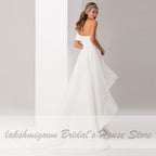 NumberSea Satin Detachable Skirt Wedding Dress Mermaid Elegant