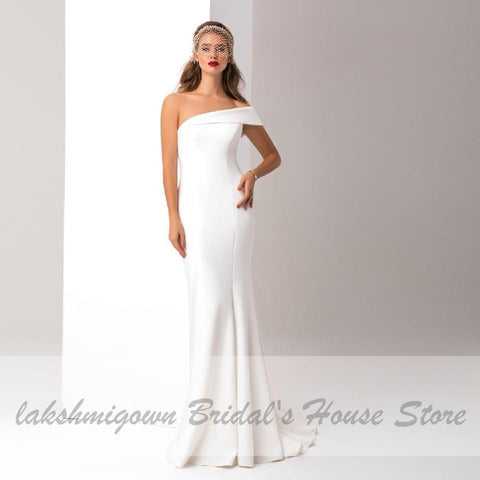 NumberSea Satin Abnehmbarer Rock Brautkleid Meerjungfrau Elegant