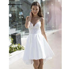 NumberSea Satin Wedding Dress Elegant Plus Size White Wedding Gowns