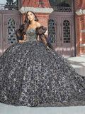 Quinceanera-Kleid mit Paillettendruck von House of Wu 26054