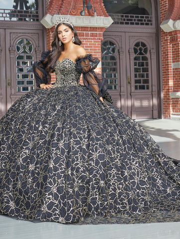 Quinceanera-Kleid mit Paillettendruck von House of Wu 26054