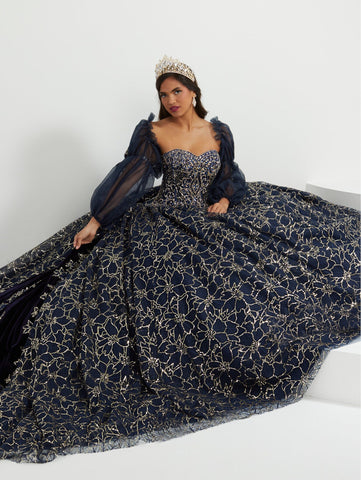 Quinceanera-Kleid mit Paillettendruck von House of Wu 26054