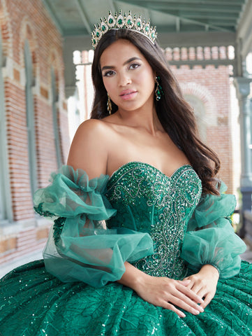 Quinceanera-Kleid mit Paillettendruck von House of Wu 26054