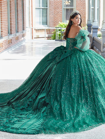 Quinceanera-Kleid mit Paillettendruck von House of Wu 26054