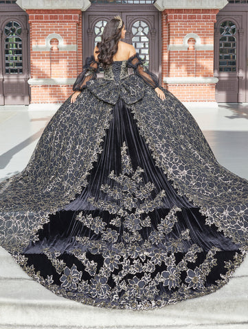 Quinceanera-Kleid mit Paillettendruck von House of Wu 26054
