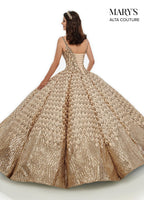 Sequin V-Neck Quinceanera Dress by Alta Couture MQ3040