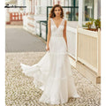 NumberSea Sexy Strand Spitze Brautkleider Rückenfrei A-Linie