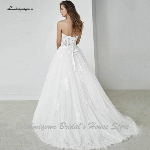 NumberSea Sexy Korsett Brautkleider Lace Up Lange Off Schulter